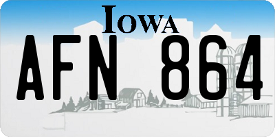 IA license plate AFN864