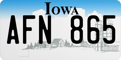 IA license plate AFN865