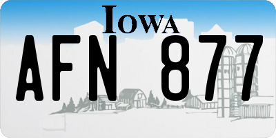 IA license plate AFN877