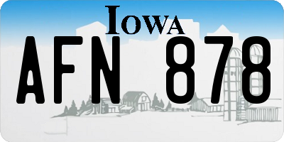 IA license plate AFN878