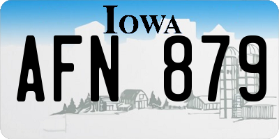 IA license plate AFN879
