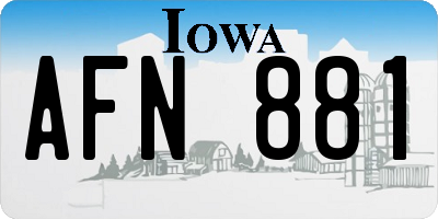 IA license plate AFN881