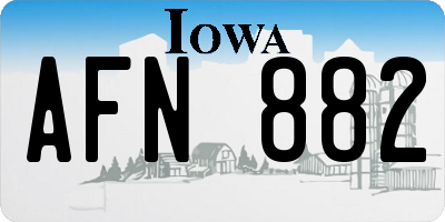 IA license plate AFN882