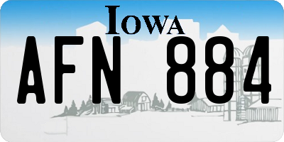 IA license plate AFN884