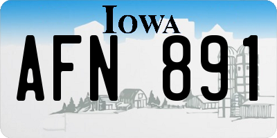 IA license plate AFN891