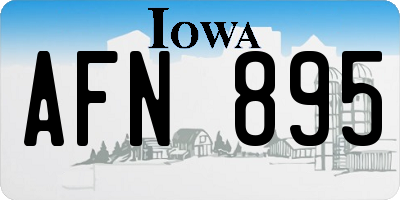 IA license plate AFN895