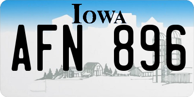 IA license plate AFN896