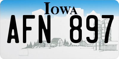 IA license plate AFN897