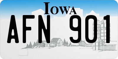 IA license plate AFN901