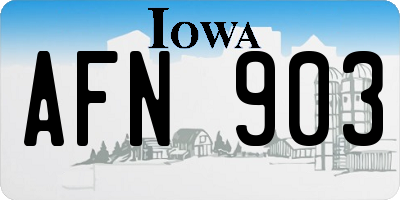 IA license plate AFN903