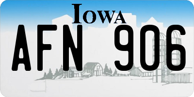 IA license plate AFN906