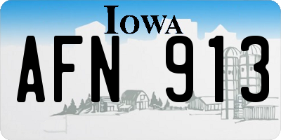 IA license plate AFN913