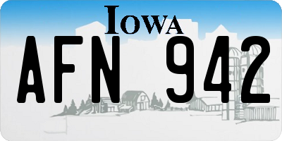 IA license plate AFN942