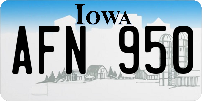 IA license plate AFN950