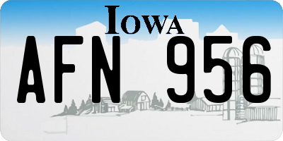 IA license plate AFN956