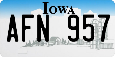 IA license plate AFN957