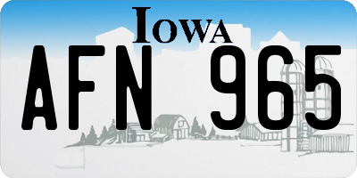 IA license plate AFN965
