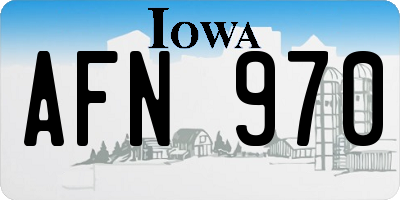 IA license plate AFN970