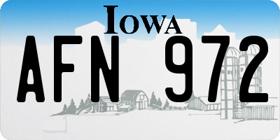IA license plate AFN972