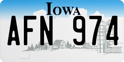 IA license plate AFN974