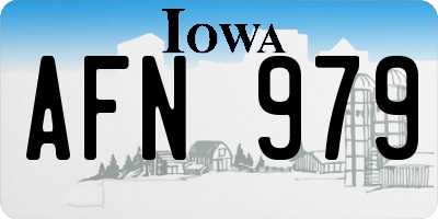 IA license plate AFN979