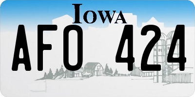 IA license plate AFO424