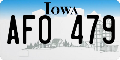 IA license plate AFO479