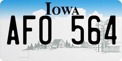 IA license plate AFO564
