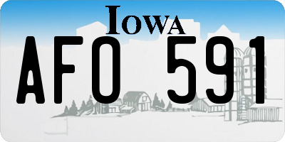 IA license plate AFO591