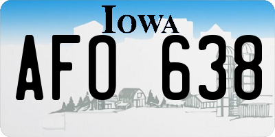 IA license plate AFO638