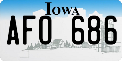 IA license plate AFO686
