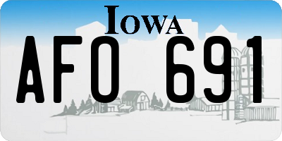 IA license plate AFO691