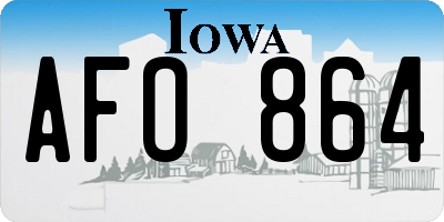 IA license plate AFO864