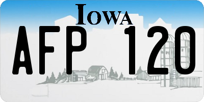 IA license plate AFP120