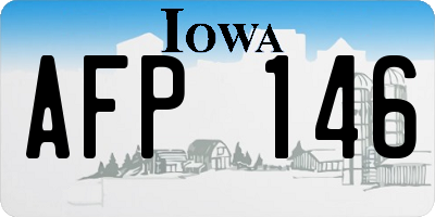 IA license plate AFP146