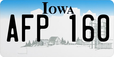 IA license plate AFP160