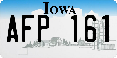 IA license plate AFP161