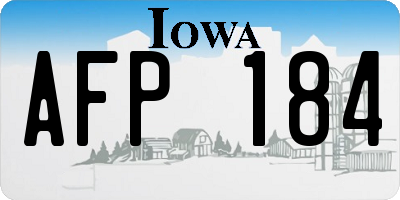 IA license plate AFP184