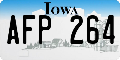IA license plate AFP264