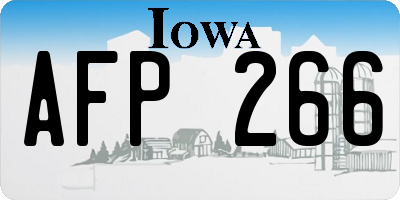 IA license plate AFP266