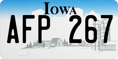 IA license plate AFP267