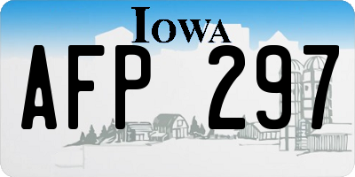 IA license plate AFP297