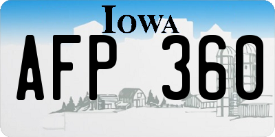 IA license plate AFP360