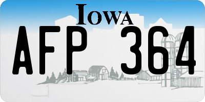 IA license plate AFP364