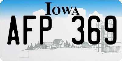 IA license plate AFP369