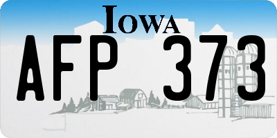 IA license plate AFP373