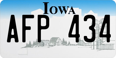 IA license plate AFP434