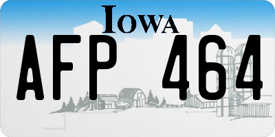 IA license plate AFP464