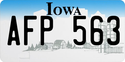 IA license plate AFP563
