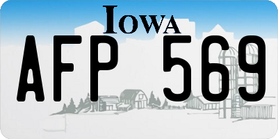 IA license plate AFP569